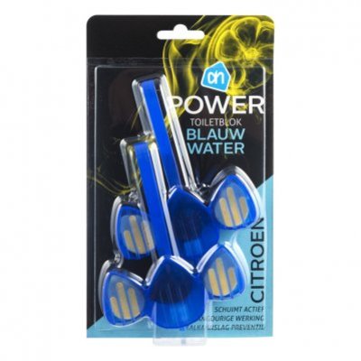 Huismerk Power toiletblok blauw water citroen